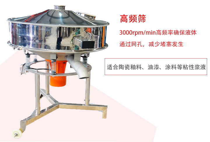該產(chǎn)品是針對(duì)漿液過(guò)濾設(shè)計(jì)的一種高頻篩分機(jī)。
