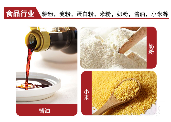 全不銹鋼食品振動篩可用于糖粉，小米，淀粉，蛋白粉，米粉，奶粉，醬油等物料